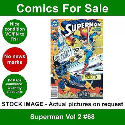 Buy DC Superman Vol 2 #68 Comic - VG/FN+ 01 June 1992 • 3.49£