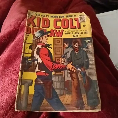 Buy Kid Colt Outlaw #73 Marvel Atlas 1957 Comic Book Two Gun Western Outlaw Action • 68.43£