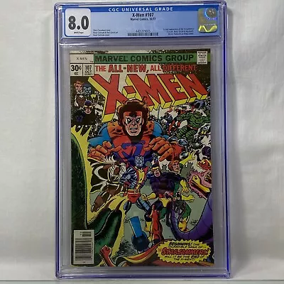 Buy Uncanny X-Men #107 CGC 8.0 Marvel October 1977 1st Full Starjammers Appearance • 135.87£