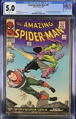 Buy The Amazing Spider-Man #39 CGC 5.0 1st John Romita Sr. Cover - 4451564004 • 232.98£