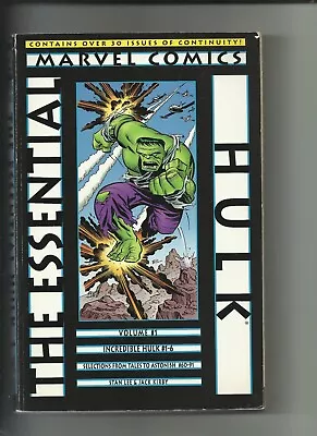 Buy Marvel - The Essential Hulk Volume 1 Hulk 1-6 Tales To Astonish 60-91 Kirby 1999 • 7.74£