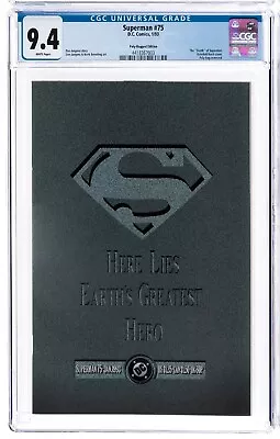 Buy Superman #75 Poly-Bagged 1st PRINT CGC 9.4 (DC 1993) Iconic DEATH OF SUPERMAN🔥 • 41.94£