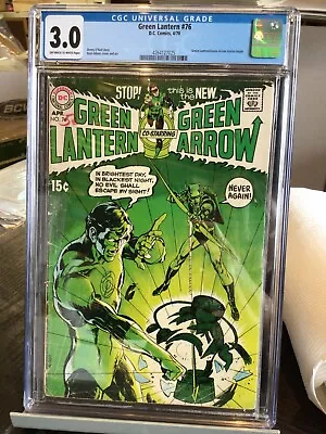 Buy Cgc 3.0 Green Lantern Green Arrow #76 Dc 1970 Silver Age End • 232.97£