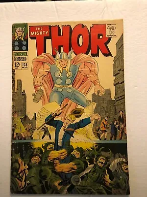 Buy The Mighty Thor# 138-  The Flames Of Battle! - 1966 Classic Marvel Silver Age Is • 14.91£