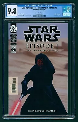 Buy Star Wars Episode I Phantom Menace #3 (1999) CGC 9.8 White! 1st Full Darth Maul! • 107.95£