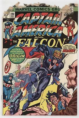 Buy Captain America 180 Marvel 1974 FR 1st Nomad Falcon Viper Serpent Squad Roxxon • 2.56£