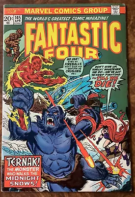 Buy Fantastic Four 145 VF 1st Ternak Gil Kane Cover 1974 Conway Andru Marvel • 31.06£