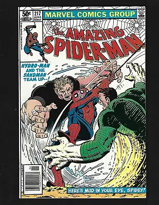 Buy Amazing Spider-Man #217 (Newsstand) VF Romita 2nd Hydro-Man Teams Up W/Sandman • 12.45£