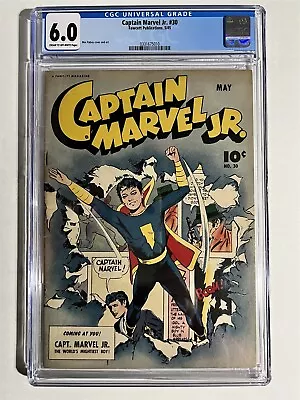 Buy Captain Marvel Jr #30 Fawcett Pub Golden Age Cgc 6.0 Graded! Mac Raboy Cover • 280.35£