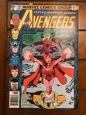 Buy Avengers #186 (1979) 1ST Chthon & Magda | Origin Of Scarlet Witch, Gemini Mailer • 14.76£