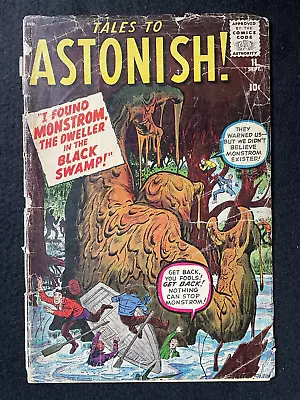 Buy Tales To Astonish #11 (1960) Key Issue! 1st Monstrom Swamp Monster! See Photos • 34.91£