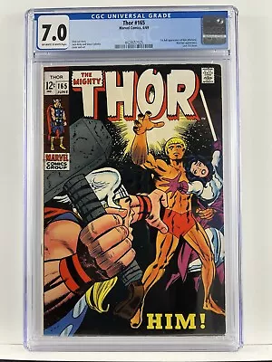 Buy Thor #165 Cgc 7.0 Ow/wh Pages // 1st Full Appearance Of Him (warlock) • 205.80£