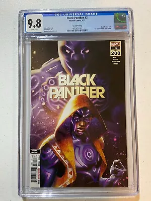 Buy Black Panther #3 Cgc 9.8 W (2022) 2nd Print Legacy #200 Key 1st Tosin • 38.44£