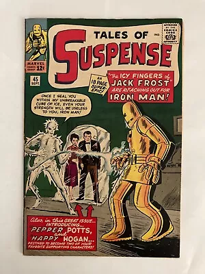 Buy Tales Of Suspense #45 (1963) 1st Pepper Potts & Happy Hogan Appearances | VF- • 427.13£