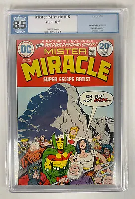 Buy 1974 Mister Miracle #18 - PGX 8.5 VF+ KIRBY Darkseid App & Wedding, Not CGC/CBCS • 77.62£