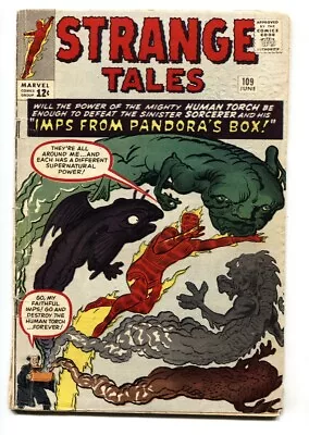 Buy STRANGE TALES #109 1963 Comic Book MARVEL-HUMAN TORCH-JACK KIRBY- VG- • 227.56£