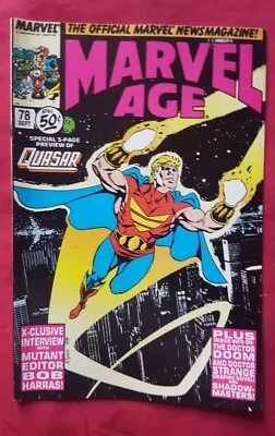 Buy MARVEL AGE # 78 Sep 1989 VFN+ (7.5) Quasar Preview, Mike Mignola • 3.95£