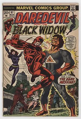 Buy Daredevil 97 Marvel 1973 FN Gil Kane Gerry Conway Black Widow Dark Messiah • 11.11£