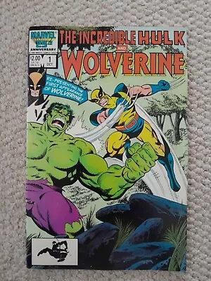 Buy Incredible Hulk And Wolverine #1 - Marvel 1986 - Reprints Hulk #180 #181 • 15£