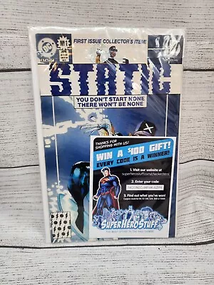 Buy STATIC #1 (DC Milestone Comics 1993) -- Blue NEWSSTAND Variant -- NM- • 12.57£