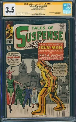 Buy Tales Of Suspense #43 1963 CGC 3.5 OWP SS Signed Larry Lieber First App Kala • 485.38£