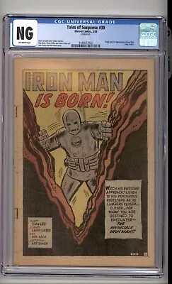 Buy Tales Of Suspense 39 CGC NG Coverless Origin & 1st App Iron Man 1963 • 1,553.21£