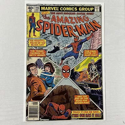 Buy Amazing Spider-Man #195 FN Marvel (Vol 1 1962 Series) Newsstand Spiderman • 15.53£