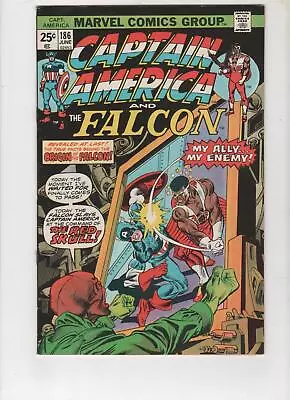 Buy Captain America #186, Origin Falcon, FN+ 6.5, 1st Print, 1975, Scans • 10.07£