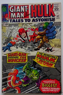 Buy Comic Book- Tales To Astonish #63 Kirby Cover. 4th Giant-Man/Hulk Issue 1964 • 50.48£