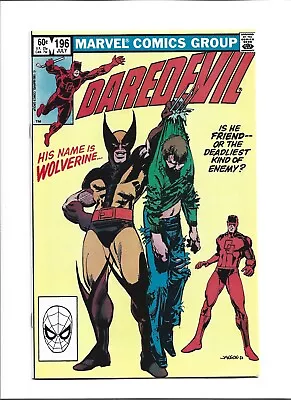 Buy Daredevil #196 (July 1983, Marvel) NM (9.4) Daredevil Vs. Wolverine !!!!!!!!!!!! • 19.45£