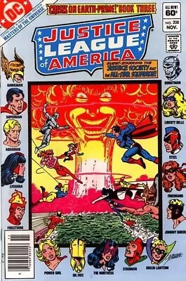 Buy JUSTICE LEAGUE OF AMERICA #208 F, Newsstand DC Comics 1982 Stock Image • 6.21£