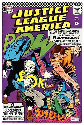 Buy JUSTICE LEAGUE OF AMERICA #46 F, 1st SA App Sandman, DC Comics 1966 • 23.30£