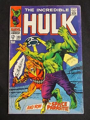 Buy Incredible Hulk #103 (1968) Key 1st Appearance Space Parasite VG+ 4.5 DD86 • 23.26£