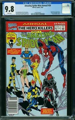 Buy Amazing Spider-Man Annual #26 CGC 9.8 1992 Venom! - Rare NEWSSTAND - P2 412 Cm • 186.34£