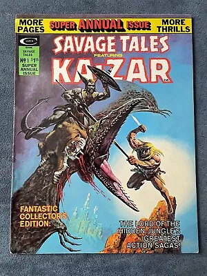 Buy Savage Tales Annual #1 1975 Marvel Magazine Comic Book Gil Kane Len Wein VF • 16.30£