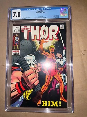 Buy The Mighty Thor #165 Cgc 7.0 1st Full Appearance Of Him ( Warlock ) • 201.14£