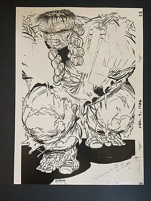Buy The Incredible Hulk #345 B&W COVER Marvel Comic Book Poster 8.5x11.5 • 14.12£