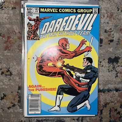 Buy Daredevil #183 Very Good Condition Newsstand 1st DD Punisher • 31.06£