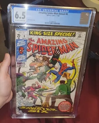 Buy Amazing Spider-man Annual #6 CGC 6.5  J. Romita Sinister Six App Silver Age 1969 • 155.32£