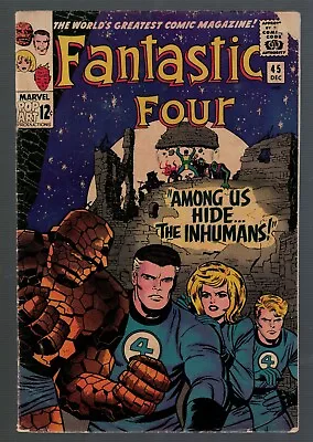 Buy Marvel Comics Fantastic Four 45 1st Inhumans 4.0 VG 1965  • 239.99£