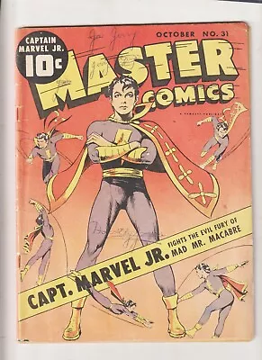 Buy Master #31 Mac Raboy Captain Marvel Jr  Golden Age Fawcett Comic Wwii Stories • 232.98£