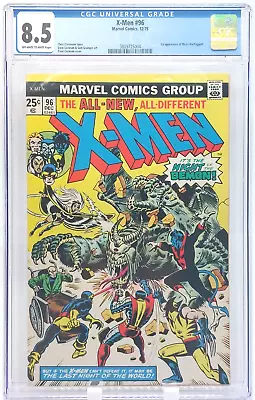 Buy X-MEN #96 CGC 8.5 VF+ 1st Appearance Moira MacTaggert Marvel Comics 1975 • 143.66£