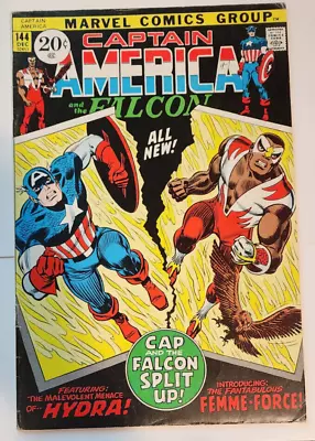 Buy CAPTAIN AMERICA & Falcon #144 Marvel 1971 New Falcon Costume! (6.0) Fine • 13.20£
