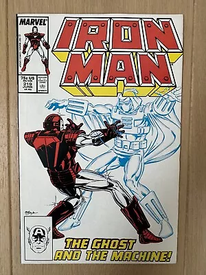 Buy Iron Man #219, VF+ 8.5 White, 1st Appearance Ghost Marvel Comics 1987 • 15.49£