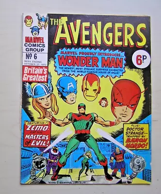 Buy The Avengers #6 - Uk Marvel Comics - Doctor Strange - 1973 (vg+) • 3.95£