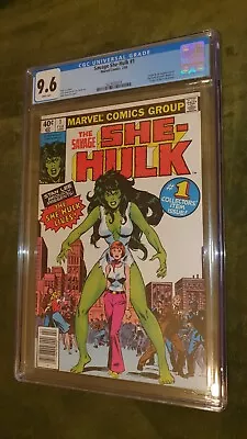 Buy Savage She-Hulk 1 CGC 9.6 NEWSTAND White Pages 1st Appearance Of She-Hulk WP • 190£