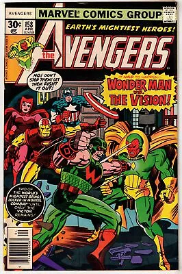 Buy Avengers #158 (1977)-1st Appearance Of Graviton-wonder Man V Vision-newsstand-fn • 12.57£