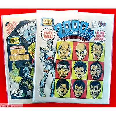 Buy 2000AD PROG 248-249 1982 UK All 2 Comics Bags + Boards See Description (Lot 0863 • 7£