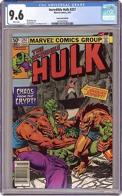 Buy Incredible Hulk #257N CGC 9.6 Newsstand 1981 4335002006 • 43.49£