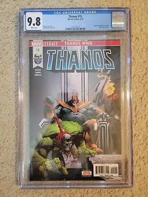Buy Thanos #15 CGC Graded 9.8 Cosmic Ghost Rider Reveal Hulk Variant NM 2018 • 85.43£